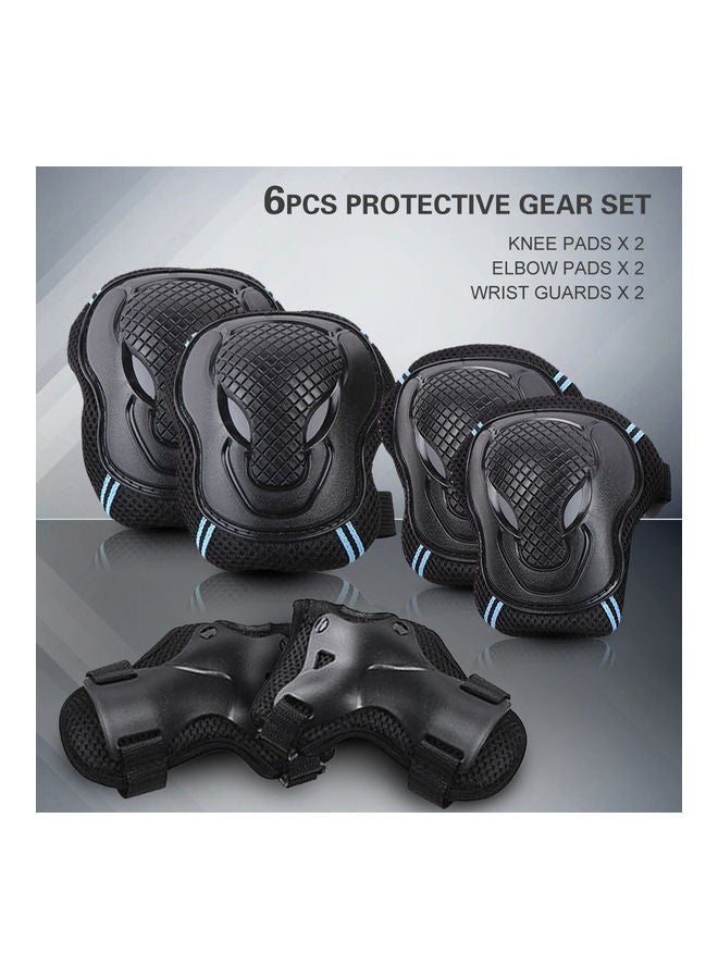 Generic - Set Of 6 Protector Kit Knee And Elbow Pads Wrist Guards S 30x4x18cm - Image 1