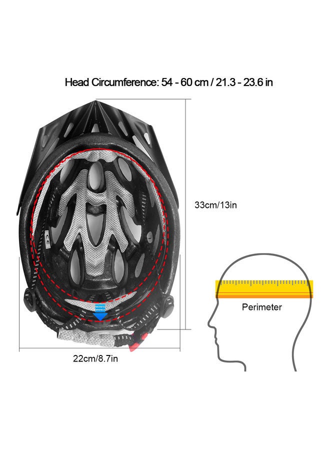 Generic Bike Helmet With Soft Removable Lining Pad For Road Mountain Cycling Equipment 33x10x22cm  - Image 5