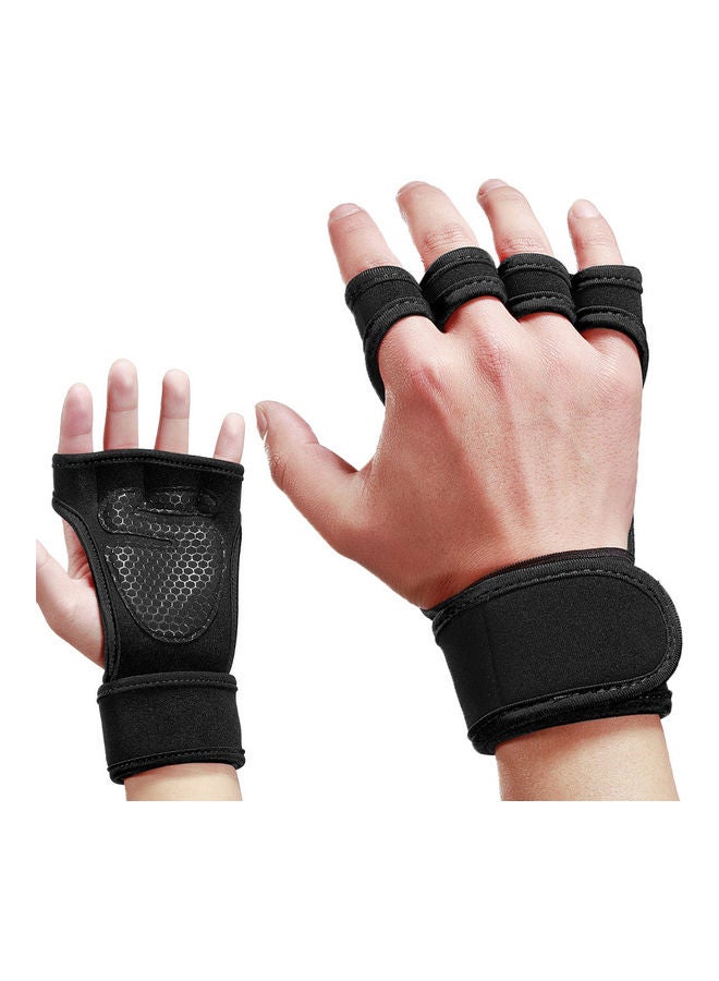 Generic Lifting Workout Gloves With Integrated Wrap L  - Image 1