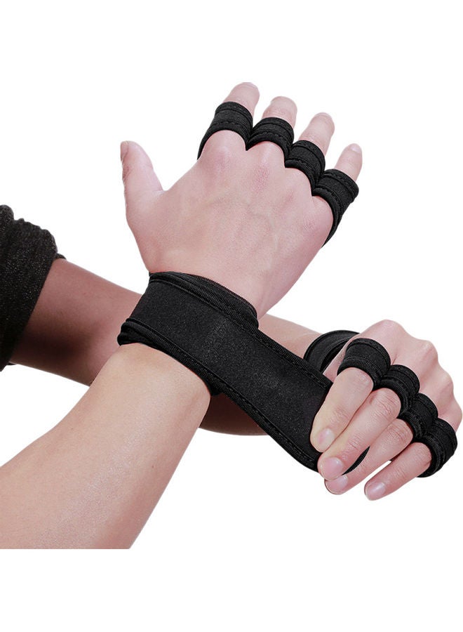 Lifting Workout Gloves With Integrated Wrap L
