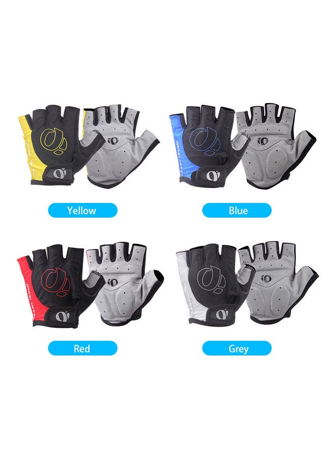 Generic Unisex Bike Breathable Wear-Resistant Anti-Skidding Half Finger Gloves L 21x1x17.5cm  - Image 5