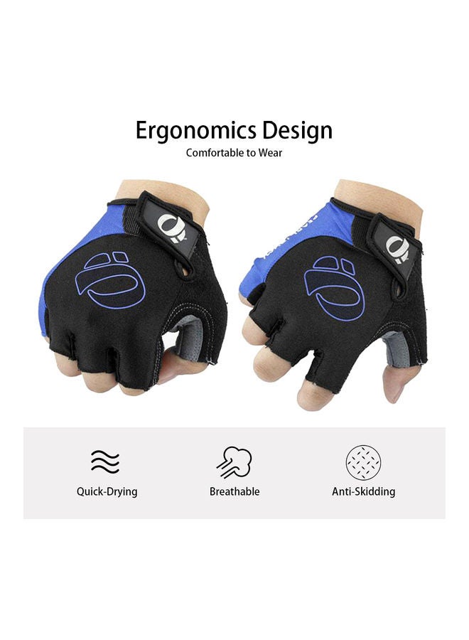 Generic Unisex Bike Breathable Wear-Resistant Anti-Skidding Half Finger Gloves L 21x1x17.5cm  - Image 3