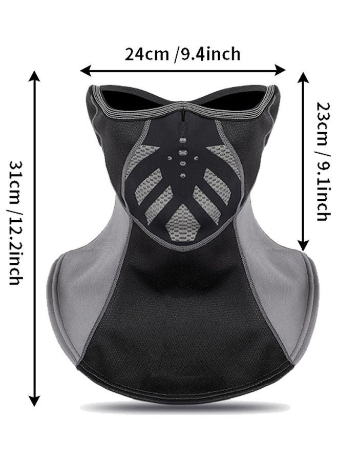 Generic - Thermal Face Mask Wind-proof Cycling Neck Warmer Motorcycle Under Helmet Lining Mask Caps with Ear Covers Ultimate Thermal Retention Hat for Running Cycling Skiing & Winter Sports 18x4x13cm - Image 1