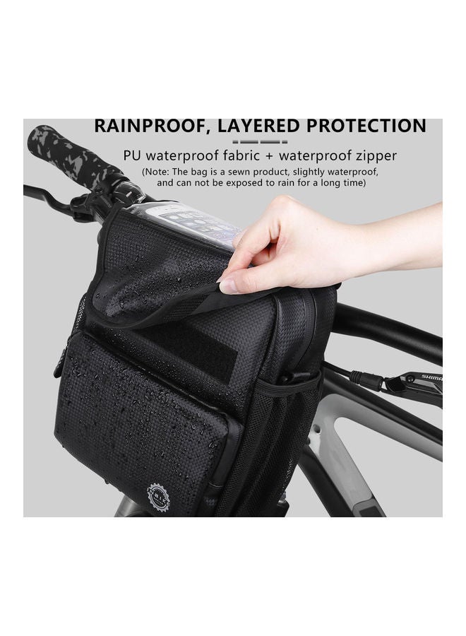 Generic - Touch Screen Bike Handlebar Bag Waterproof Bicycle Front Bag Road Mountain Bike Bag Bicycle Frame Bag Bike Pouch Cycling Accessories 24x10x21cm - Image 1