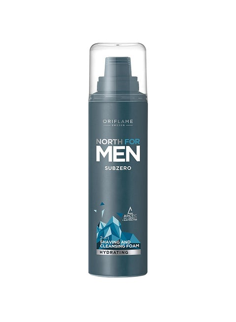 North For Men Subzero 2 in 1 Shaving And Cleansing Foam 200ml