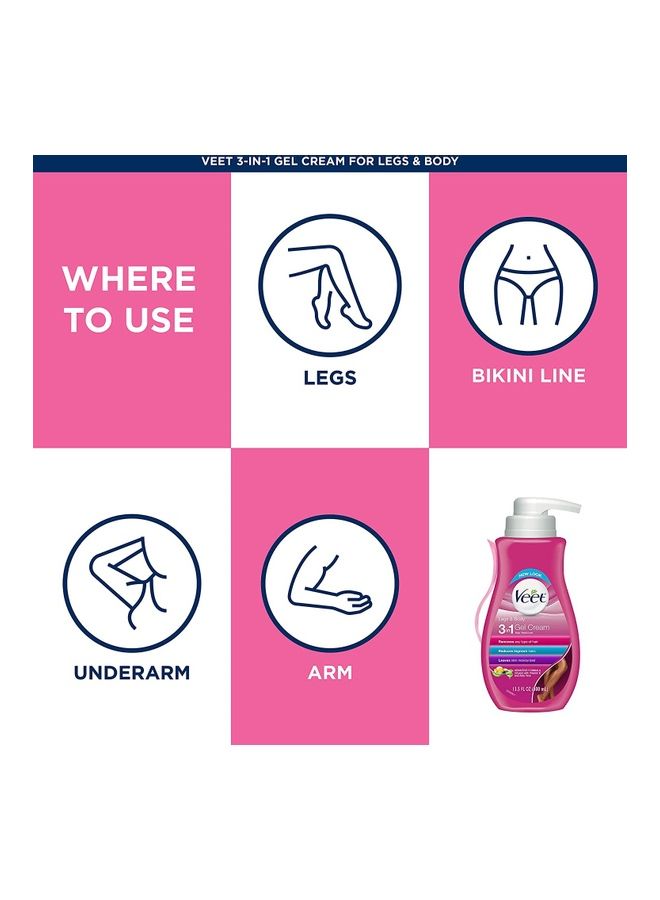 Veet - Gel Hair Removal Cream Sensitive, 13.5 Ounce, Sensitive formula with Aloe Vera and Vitamin E (pack of 1) 400ml - Image 1