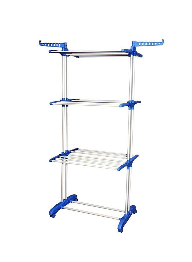 بيكي علاقة ملابس بـ 3 أدوار فضي / أزرق 170x126x64سم - Image 1