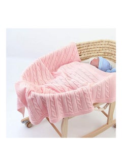Mamas Gift Braided Baby Blanket Pink 