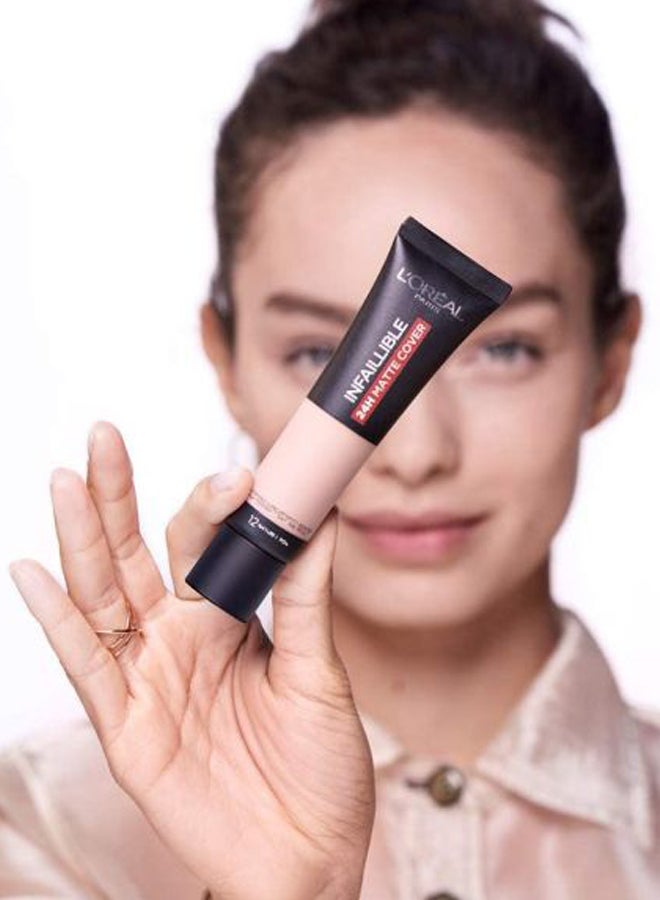 L'OREAL PARIS Infallible 24H Matte Cover Cream Foundation 25 Rose Ivory - Image 4