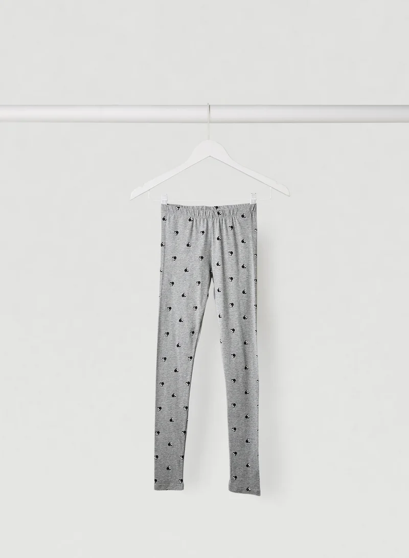 NAME IT Teens Minnie Mouse Leggings Grey Melange
