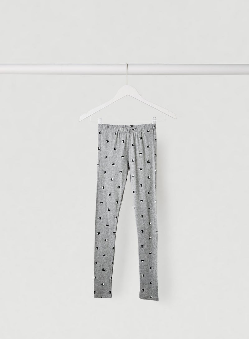 NAME IT - Teens Minnie Mouse Leggings Grey Melange - Image 1