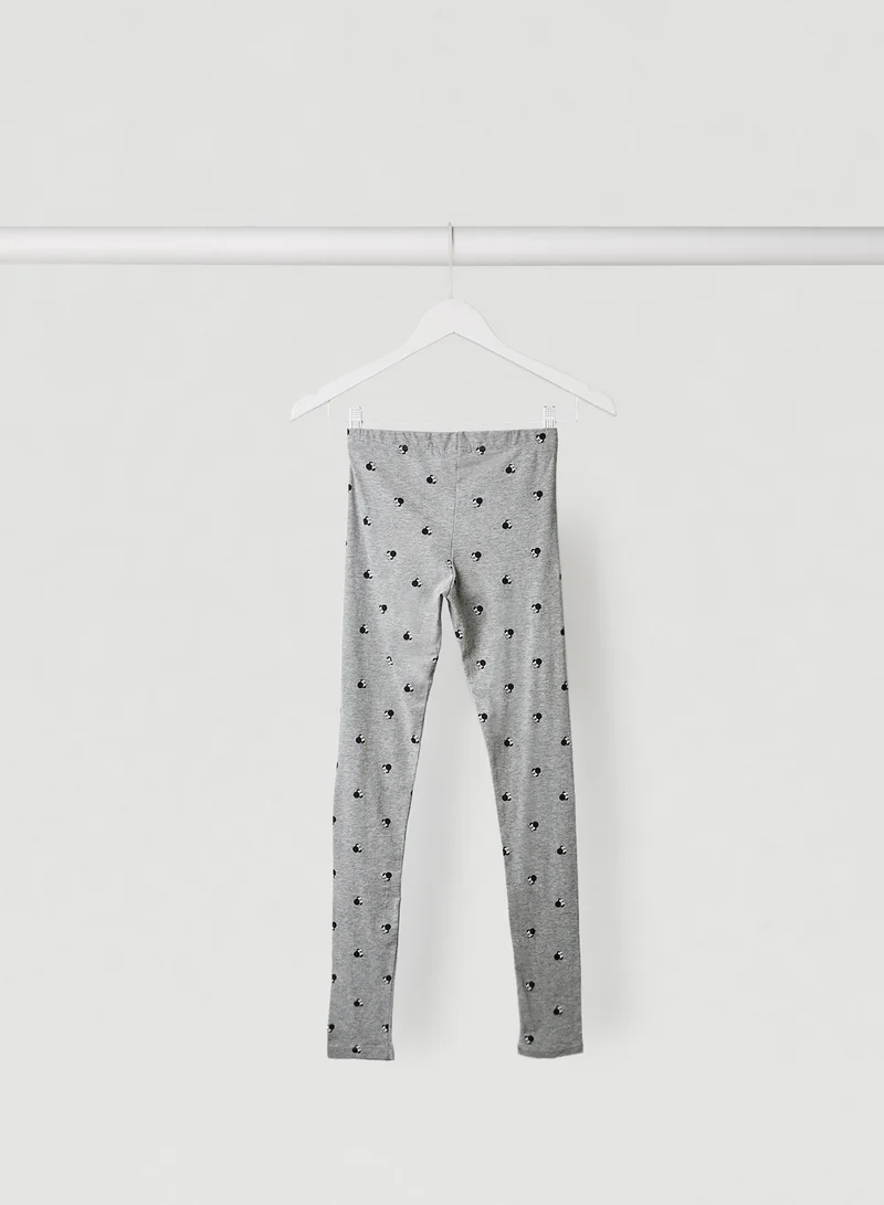 NAME IT Teens Minnie Mouse Leggings Grey Melange