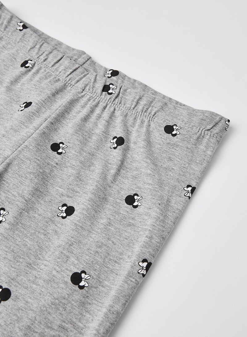 NAME IT - Teens Minnie Mouse Leggings Grey Melange - Image 1