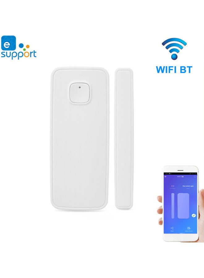 BT WIFI Door Sensor APP Control Door Window Opening Security Alarm Sensor white 9.7*2.9*5.7cm  - Image 1