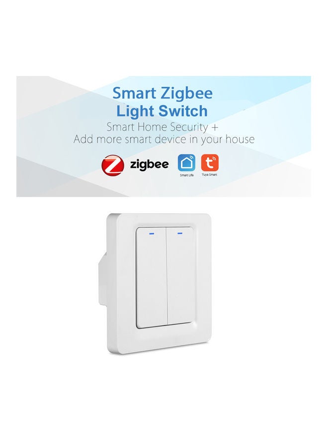 Smart Light Switch Push Button Smart Life/Tuya APP Remote Control Wall Switch white 10.5*5*10.5cm - Image 5