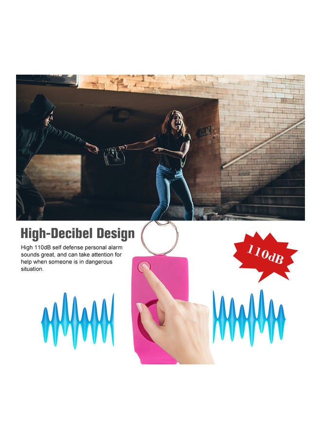 Personal 110dB Safe Sound Emergency Self-Defense Security Alarm Keychain for Women Girls Kids Elderly Explorer pink 8*3*5.5cm  - Image 3