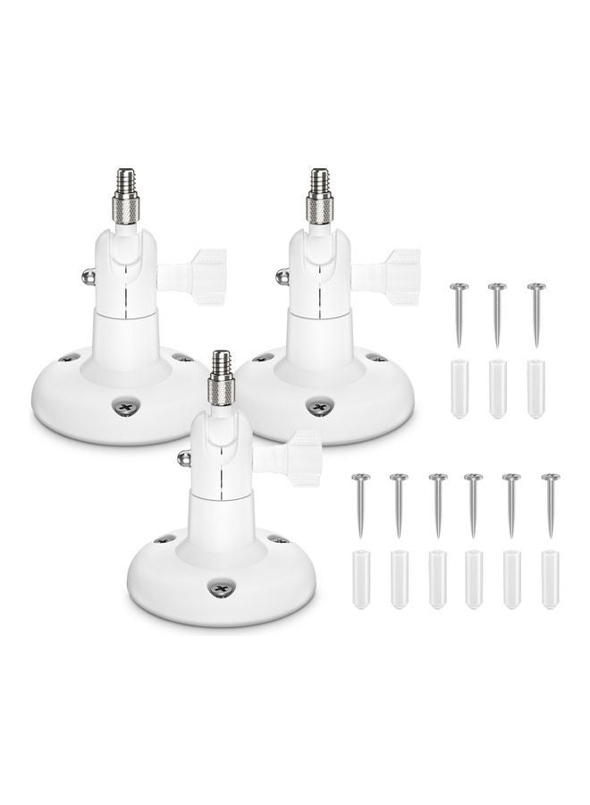 Pack Of 3 Adjustable Wall Mount white 11.7 x 9.7 x 9.7cm - Image 5
