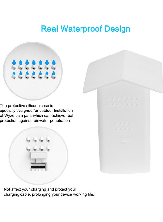 Real Water Resistant Protective Case Plus 360 Degree Protective Adjustable Metal Wall Mount Bracket white 14 x 9.2 x 9.7cm - Image 2