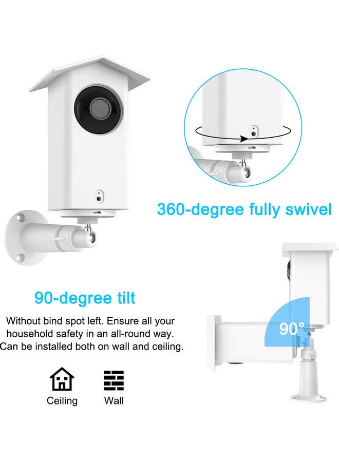 Real Water Resistant Protective Case Plus 360 Degree Protective Adjustable Metal Wall Mount Bracket white 14 x 9.2 x 9.7cm - Image 4