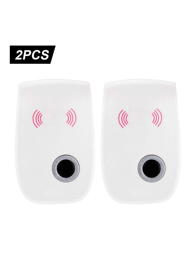 2 Pieces Of High Quality Ultrasonic Electronic Pest Repellent white 10 x 7 x 10cm  - Image 1