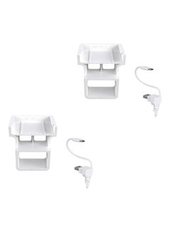 2 Pieces Of Socket Holder Bracket AC Outlet Wall Moun white 11.2 x 5.8 x 7.2cm