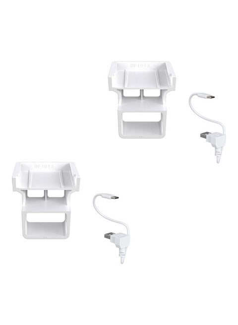 2 Pieces Of Socket Holder Bracket AC Outlet Wall Moun white 11.2 x 5.8 x 7.2cm