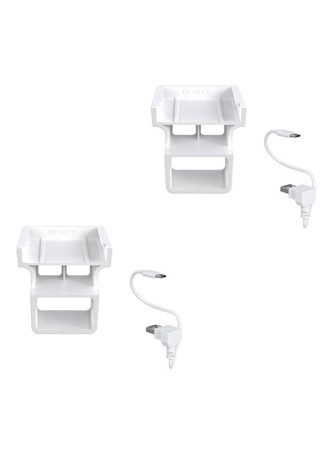 Generic - 2 Pieces Of Socket Holder Bracket AC Outlet Wall Moun white 11.2 x 5.8 x 7.2cm - Image 1