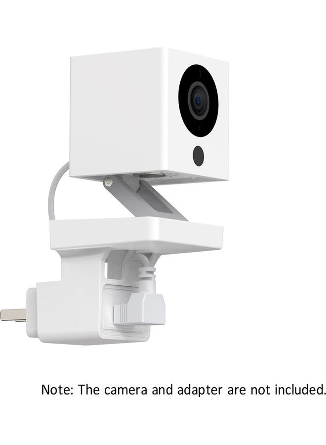 Generic - 2 Pieces Of Socket Holder Bracket AC Outlet Wall Moun white 11.2 x 5.8 x 7.2cm - Image 1