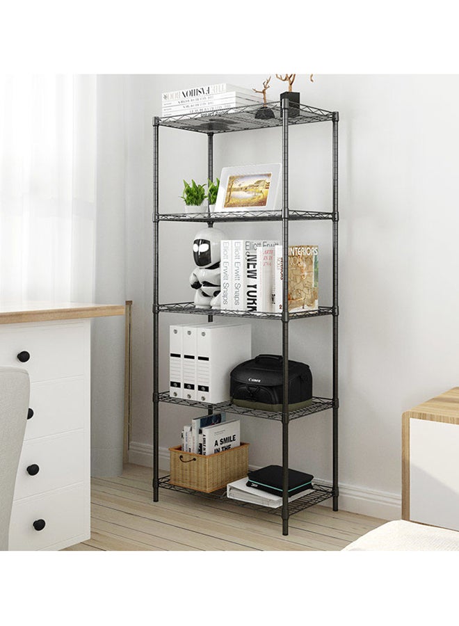 Storage Rack Black 55x30x150cm - Image 2