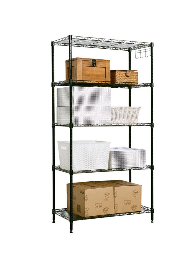 Storage Rack Black 55x30x150cm - Image 3