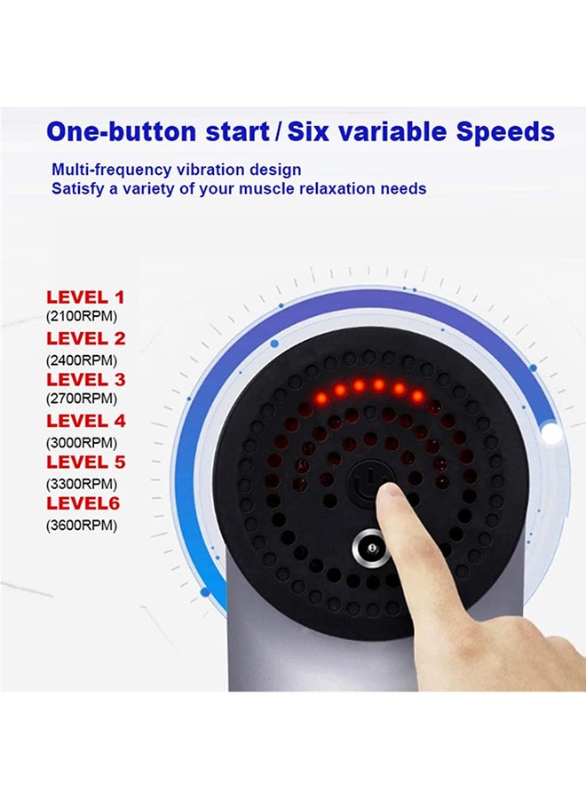 Generic - Cordless Handheld Deep Tissue Muscle Massager With 4 Attachments - Image 1
