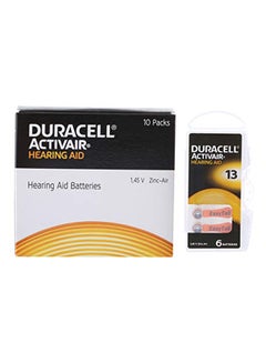 Duracell Duracell Activair 1.45V Hearing Aid Batteries - Pack Of 60 Pieces 