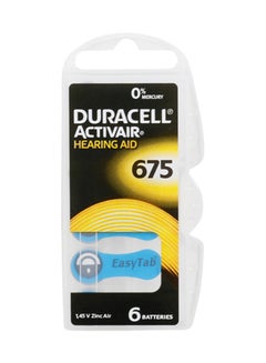 Duracell Duracell Activair 1.45V Hearing Aid Batteries - Pack Of 6 Pieces 