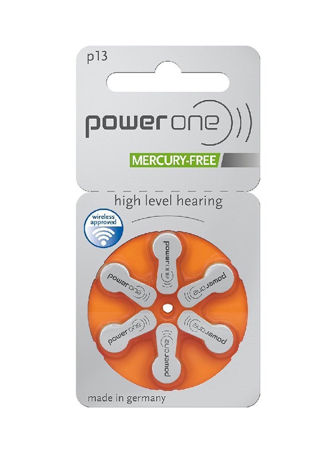PowerOne - Powerone 1.45V Hearing Aid Batteries - Pack Of 6 Pieces - Image 1