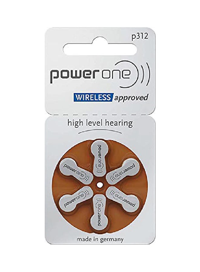 Powerone 1.45V Hearing Aid Batteries - Pack Of 6 Pieces