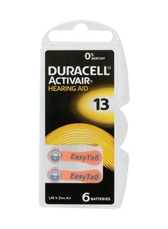 Duracell Duracell Activair 1.45V Hearing Aid Batteries - Pack Of 6 Pieces 