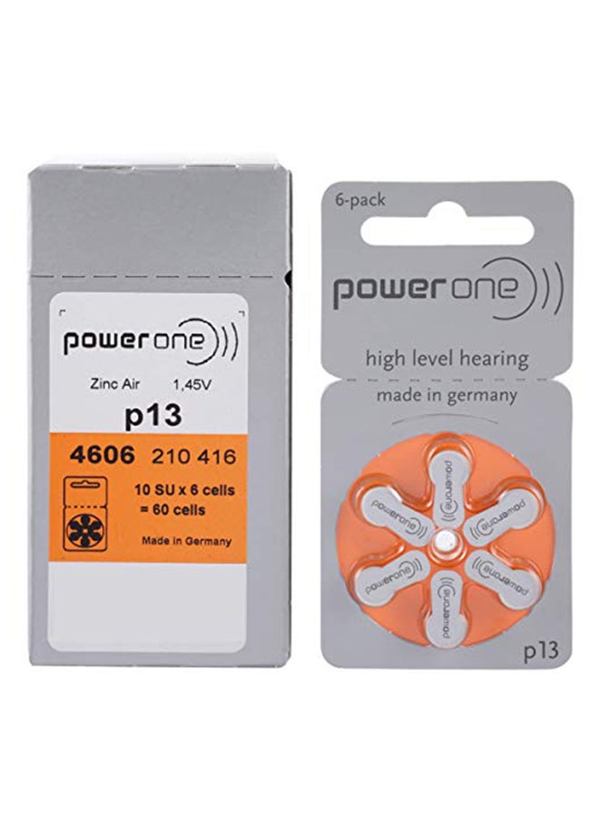 PowerOne - Powerone 1.45V Hearing Aid Batteries - Pack Of 60 Pieces - Image 1