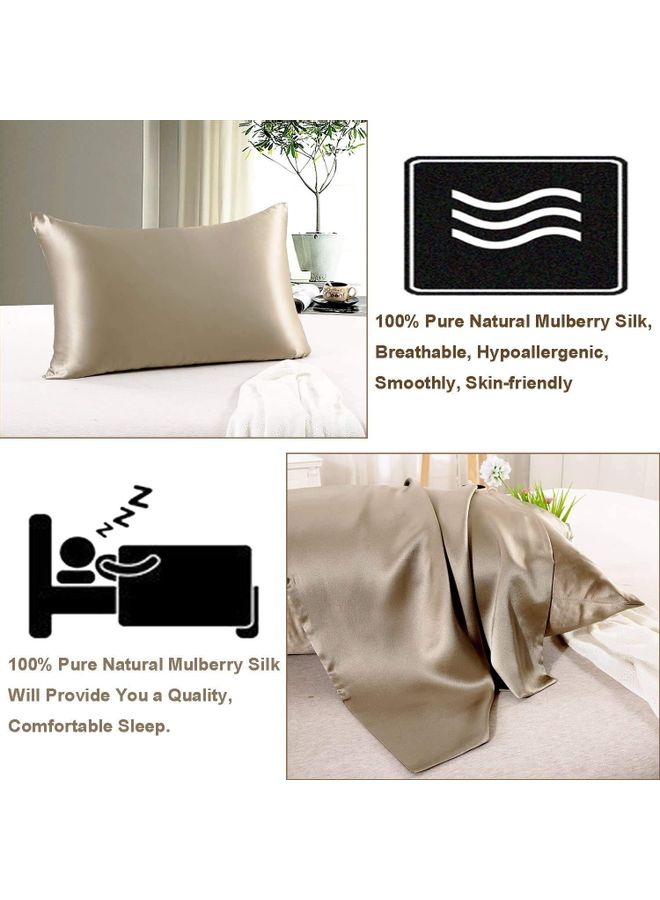 SMILEE Mulberry Queen Pillowcase Silk Apricot 76x51cm  - Image 5