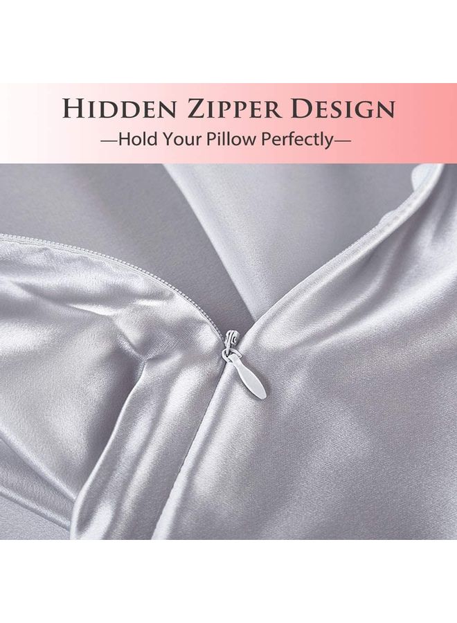 100% Pure Mulberry Queen Pillowcase Silk Silver 76x51cm - v1606119533/N42555222A_2