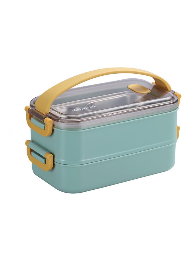SMILEE Bento Lunch Box With Divider Green 1600ml  - Image 1