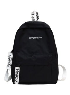 Superhero Printed Backpack Black