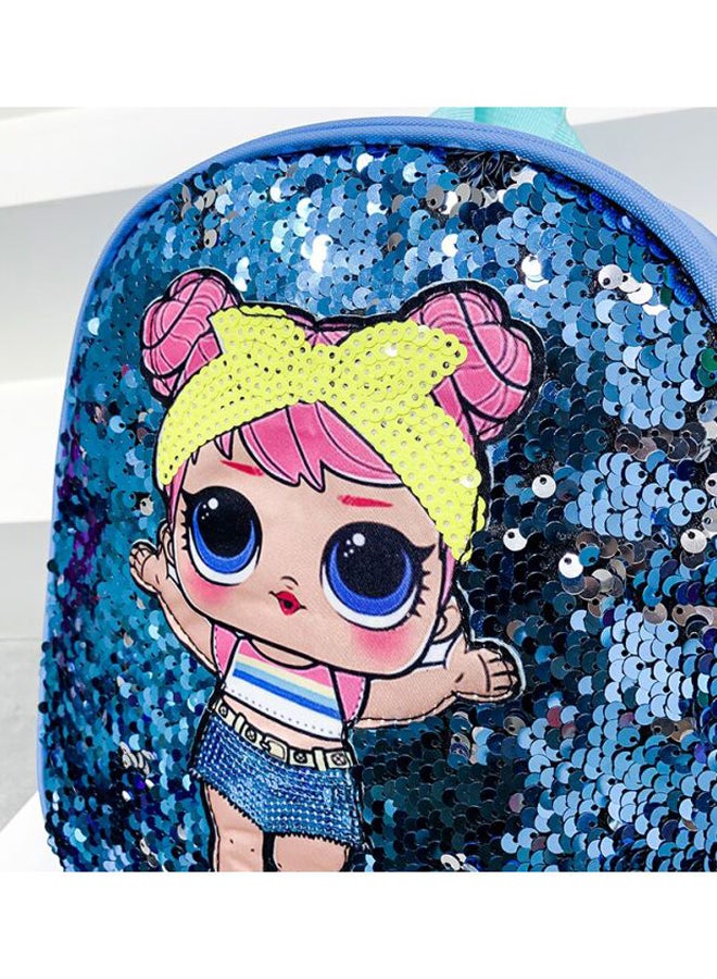 Beauenty Girls Backpack - 9 Inches Blue/Beige/Pink - Image 3