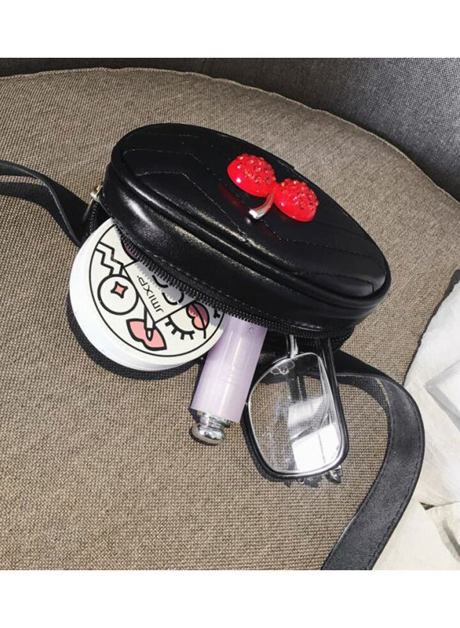 بيوينتي حقيبة خصر مزينة بتصميم الكرز للأطفال أسود/أحمر - Image 2