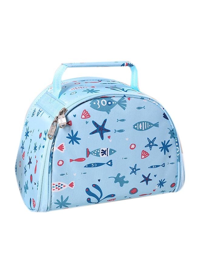 Beauenty Fish Printed Thermal Insulated Lunch Bag Blue/Red/White 26x16x19cm  - Image 1
