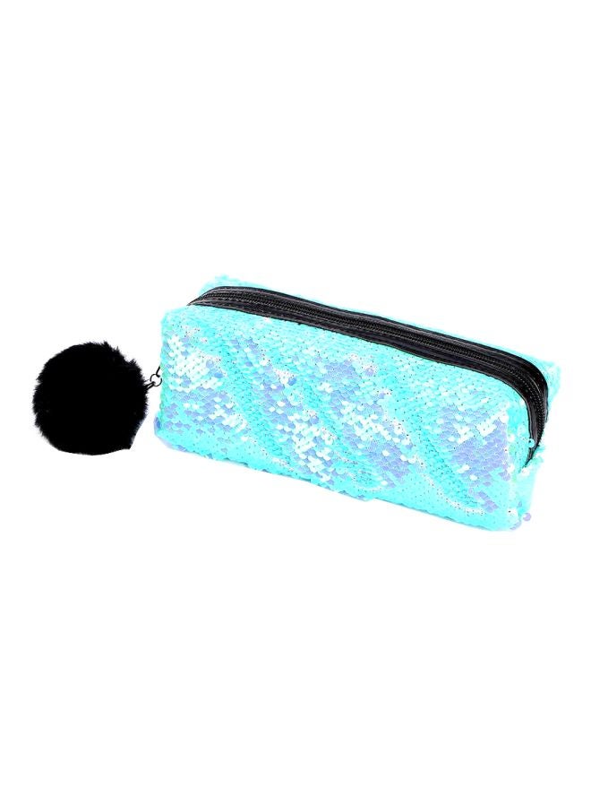 مقلمة مزينة بالترتر قابلة للعكس أزرق