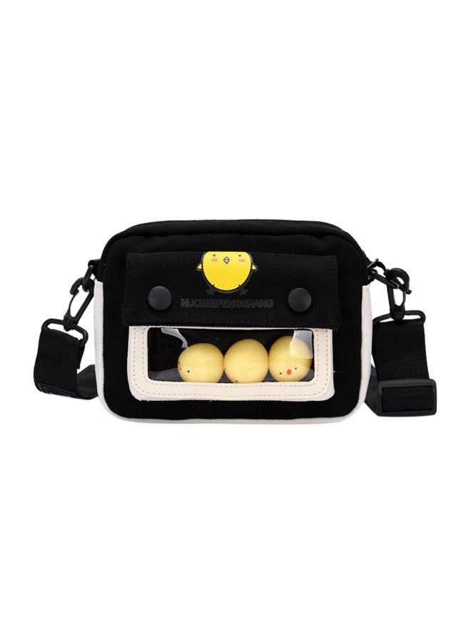 بيوينتي حقيبة كروس بودي مطبوعة أسود/ أصفر - Image 1