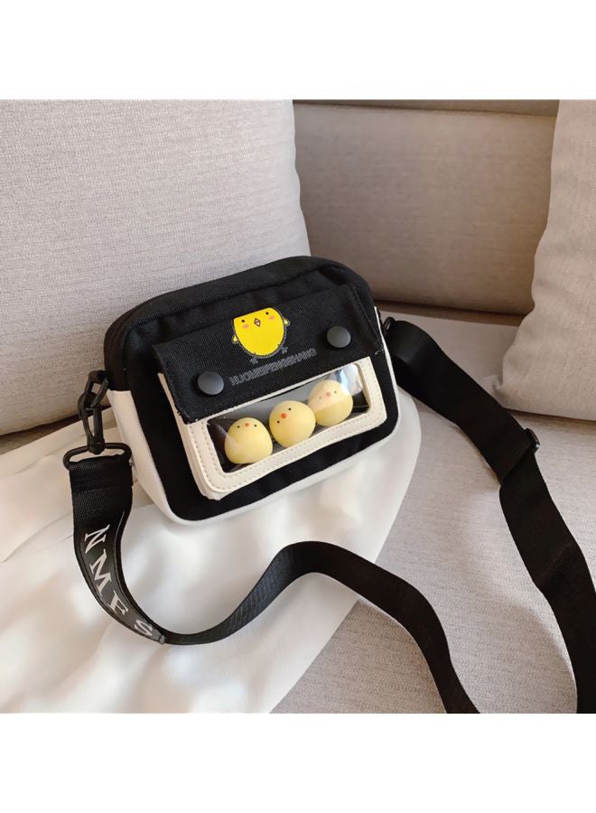 بيوينتي حقيبة كروس بودي مطبوعة أسود/ أصفر - Image 3