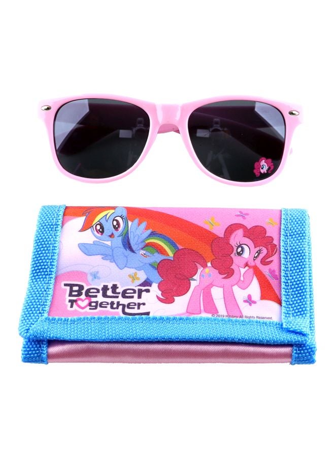 HASBRO - GAMING Tri-Fold Kids Wallet With Sunglasses Blue/Pink/Black - Image 1