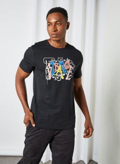 Front Graphic T-Shirt Black
