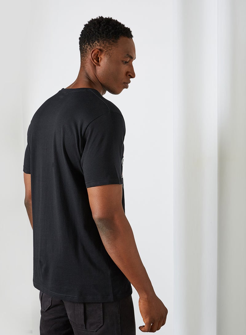 Blue Saint - Front Graphic T-Shirt Black - Image 1